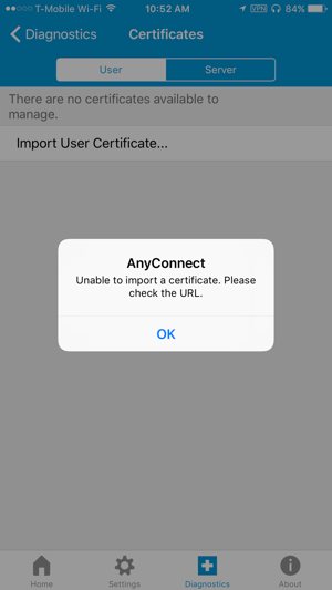 cisco anyconnect secure mobility client certificate validation failure